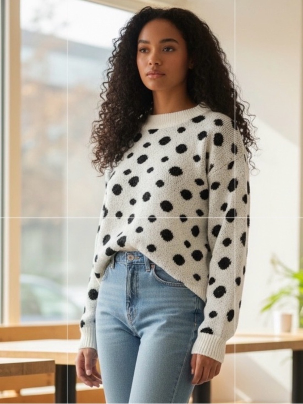 🫶🏻 Cozy Casual Polka Dot Sweater